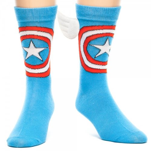 Toy-Zany-Marvel-Captain-America-Crew-Sock-with-Wings