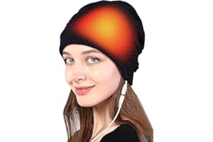 XUJAIOLQP Berretto riscaldato nero, riscaldato tramite USB, per donne e uomini, 2 in 1, elettrico, caldo, scaldacollo, scaldacollo, set per sci, escursionismo (senza batteria), Nero , One Size-3XL