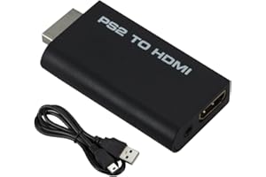 Wress PS2 to HDMI Converter, HDMI Adapter with 3.5mm Audio Output for HDTV HDMI Monitor, Compatible with All PS2 Models, Easy Setup and HD Video Quality