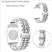 Produktbild bingT Ersatz für Apple Watch Armband 38mm 40mm 44mm 42mm, Uhrenarmband Edelstahl Ersatz Armbänder für iWatch Series 4, Series 3, Series 2, Series 1 (38mm/40mm, Silber)