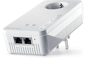 devolo 8815 Magic 2 - Adattatore di espansione WiFi 6, fino a 2.400 Mbit/s, punto di accesso WLAN in rete, 2 porte LAN Gigabit dLAN 2.0, bianco