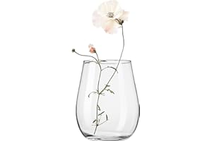 ‎KROSNO KROSNO Wazon na kwiaty | 22 cm | Idealny do domu i restauracji | Można myć w zmywarce | Szkło krystaliczne | Nie zawiera ołowiu