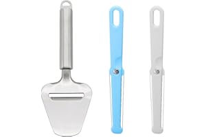 MEMOFYND 1 rallador de queso y 2 cortadores de queso, cortador de queso, cortador de queso de acero inoxidable, rebanada de queso, utensilios de cocina para cortar chocolate, queso