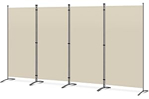 ‎ANGEL LIVING Angel Living Paravent 4tlg 324 X170CM Sichtschutz Balkonbespannung Balkonsichtschutz Paravent Raumteiler Trennwand,Beige