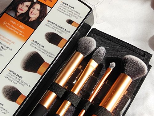 Zafos Real Technique Cosmetic Makeup Brush Set - 4 Piece Set With Storage Pouch RS.499 (75.00% Off) - Amazon