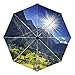 Produktbild baihuishop Wolken Himmel Strahlen Forest MOUNTA Mountain Valley Sun winddicht Regenschirme Auto Open Close 3 Falten, der Golf Starke Haltbarer Kompakte Reise Regenschirm UV-Schutz Tragbar Leichte Tragetasche