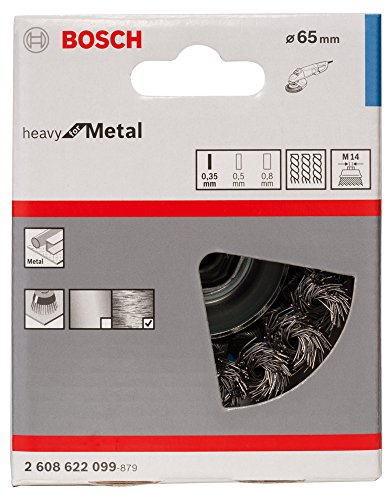 Bosch Pro Topfbürste Stahl gezopfter Draht für Winkelschleifer (Ø 65 mm) - 2