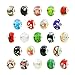 Produktbild TOAOB Silber Glasperlen Murano Glas European Perlen für Charms Schmuck Armband DIY Packung mit 20 Stück