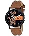 LimeStone Mack~X~Sport Round Casual Analog Brown Strap & Black Dial Men