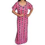 Indiatrendzs Women's Floral Nighty Cotton Summer Colorful Nightwear (Chest 46)