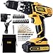 Price comparison product image Cordless Drill Driver, UTOOL 20V MAX Power Drill Driver 3/8" 16+1 Position Clutch with LED Light, 2-Speed Max Torque 177 in-lbs1500 mAh Lithium-Ion Battery35 pcs Accessories Included
