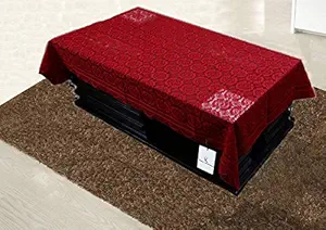 Kuber Industries Cotton Center Table Cover 4 Seater - Maroon