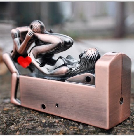 Kreatives reizvolles windundurchlässiges nachfüllbares Feuerzeug mit Ton (A) - 4