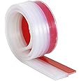 VINSH ENTERPRISE Silicone Door Sealing Strip for Home, Air Gap Silicone Shield Waterproof Weather-Strip Self-Adhesive Window/Door Tape for Seal, Cockroach Insect Bugs Stopper [1 Meter, Transparent]