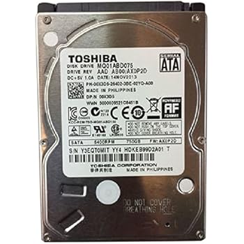 Toshiba MQ01ABD075 750GB SATA 3GB/s 5400RPM 2.5 Inch 9.5mm