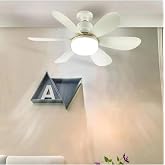 Kılıforyum Tavan Vantilat&ouml;r Kumandalı Sessiz 6 Kanatlı Işıklı E27 Duy Modern Led Aydınlatma Yeni Nesil