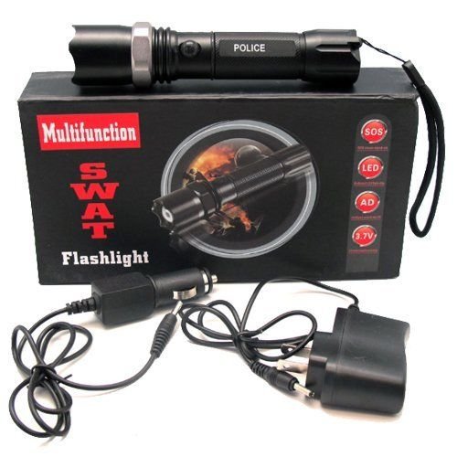 Polizei Swat Led Cree Taschenlampe Zoom 1000 Meter Leuchtweite inkl.2x PowerAkku - 3