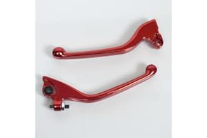 TUN'R Coppia di leve rosse anodizzate per moto Derbi 50 GPR, freno anteriore destro, frizione