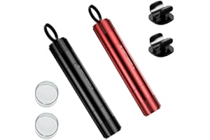 BigKing 2 Pezzi Rompivetro Auto e Taglia Cintura, 2 in 1 Martello di Sicurezza Auto, Interruttore per finestrini Auto, Facile da Usare, Compatto e Pratico (2PZ, Rosso + Nero)