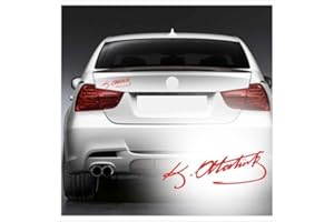 ALTERNATIF Autoaufkleber Atatürk Unterschrift Imza Mustafa Kemal Türkiye Türkei (Rot, L / 25 cm x 9 cm)