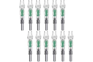 Peosaard Nocks de flèche LED, nocks de tir à l'arc Lumineux en Plastique 12pcs, lumière de la flèche de flèche