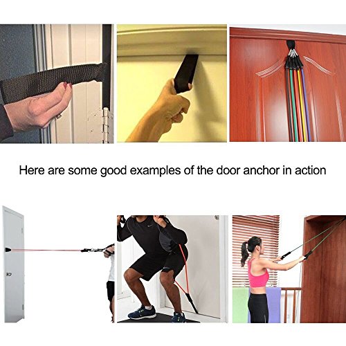 MORECOO Fitness Expander Tube 11-teilig set, mehrfarbig Karneval - 5