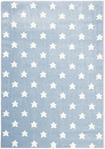 Kids rug STAR DREAMS blue/white 80x150cm