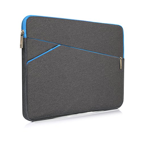 Ivencase stoßfest Wasserabweisend Laptop Sleeve Tasche Taschen Hülle Beutel Case für 13-13.3 Zoll Laptop / Notebook / Macbook air 13/ Macbook pro 13 Retina / Chromebook 13.3/Microsoft Surface Book/12,9 Zoll iPad Pro, Dunkelgrau und blau