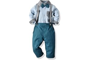 Gajaous Baby Jungen Taufanzug Gentleman Bekleidungssets Kleinkind Jungen Langarm Krawatte Hochzeit Anzug für Frühling Herbst