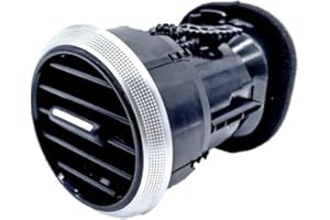 ARMYJY Ventilación de aire para salpicadero delantero, material ABS cromado negro OEM 8P0820901C pieza de repuesto para Audi A3 S3 8P 2008-2012