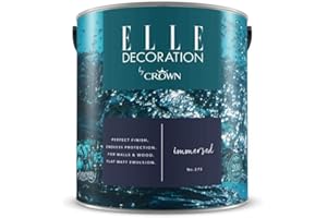 ‎CROWN Crown ELLE DECORATION Immersed No. 275, 2,5 L, extra-matte Premium Wandfarbe für Innen, für Wände und Holz, hohe Deckkraft, Innenfarbe,üppiger, tintiger Farbton