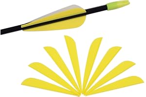 NIKA ARCHERY Pfeil Federn 3 Zoll Kunststoff Gummi Pfeilfedern für Jagd Bogenpfeile DIY Pfeil Carbonpfeile - 50 Stück