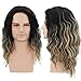 Produktbild Milrüme Perücke herren Haar Wig männer Schwarz Blond Ombre Gewellt Mode Natürlich für Karneval Fasching Cosplay Halloween Rocker Party Kostüm Perücken 007