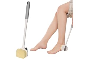 LUNAANDA Fußwaschbürste,Fußbürste Zehenbürste,Zehenspalt Reinigungsbürste,Duschbürste mit Langem Stiel, Zehenreinigungsbürste, Fußreinigungsbürste fur Senioren,Keine toten Ecken für die Fußreinigung