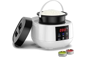 HYQNG Pot de fusion de cire électrique pour la fabrication de bougies, kit de fabrication de bougies avec affichage de la température LED, fournitures de fabrication de bougies pour adultes débutants white