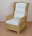 Produktbild moebel direkt online Sessel _ Rattansessel handgeflochten, Nostalgiesessel _ beige _ mit Kissenauflagen