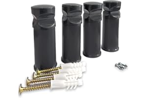 Myhomeware Set of Universal Anthracite Brackets for Heated Towel Rail Radiator - for Flat And Curved Models