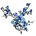 Produktbild MagiDeal Plum Blume Nähen Aufnäher Applikation Applique Patches auf Schal Jeans Kleid Idee Kreative Mode Künste Kleidung 34x30cm - Blau, one size