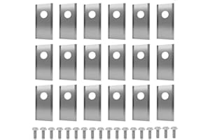 FASTOME Cuchillas compatibles para Robot Cortacésped Automático Parkside - Pack 18/36 Uds Acero Inoxidable con Tornillos M4/M5 - Aptas también para Worx, Gardena, Einhell, Navimow...