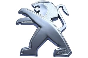 GRFIT Coche Parachoques Trasero Emblema del Tronco Etiqueta Engomada para Peugeot 207 307 107 407 507 508 408 308 206 406 1008 5008 3008 3D Insignia de Metal Etiqueta Engomada,Silver