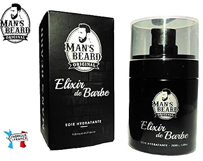 Man's Beard - Elixir de Barbe Premium Soie Hydratante - Fabrication Française - adoucit et protège les barbes - serum / huile à barbe pour homme - Senteur Musc / Homme - Contenance : 30 ml