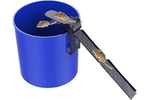 SEPKUS Trampa para Ratas para Casa, Trampa para Cubo de RatóN Trampa para RatóN con Ruedas Camine por La Plancha Restablecimiento AutomáTico Trampa para Ratas Humana,Rodillo Giratorio Rampa de Captura (Size