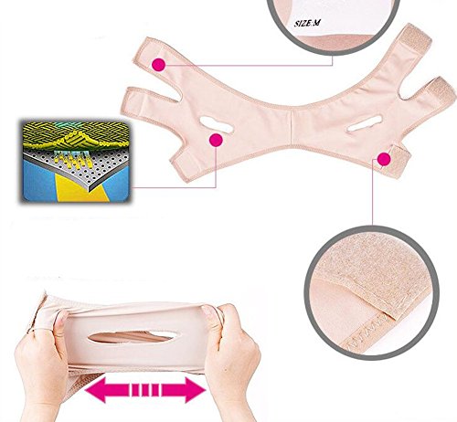 Gesicht Abnehmen Maske, V Gesicht Kinn Wange anheben Maske Gürtel-Band-Bügel, CIDBEST® Abnehmen Wange Schutzmaske, Damen Gesichtsmaske, Anti-Aging & Face Slimming Gesichtsbandage Gesichtsformer - 5