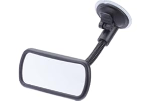 hr-imotion Innenspiegel mit flexibler Schwanenhalshalterung (Toter-Winkel-Spiegel, Rücksitzkontrolle, etc.) [Made in Germany | Konvexes Glas | sekundenschnelle Montage] - 10410401