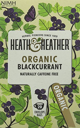 Heath and Heather Organic Wild Blackcurrent Teabags (Pack of 6, Total 120)