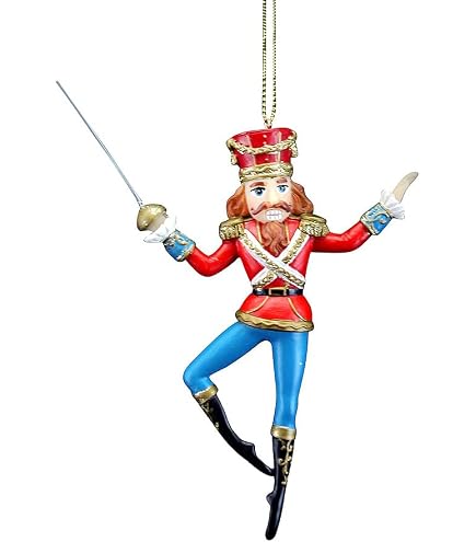 Gisela Graham Décoration De Noël Résine Et Tissu Motif Roi Rat Casse-Noisette 11cm
