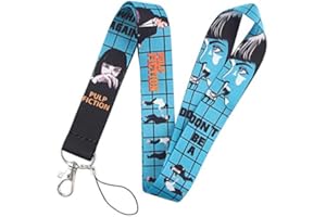 Japansai Lanyard Pulp Fiction | Cordón para el Cuello | No Pierdas más tus Llaves | Llavero para Móvil Mascarilla Teléfono y Llaves| Regalo Original