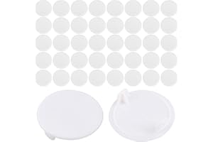 VPB 40pcs Tapones para Orificios de Bisagra Ocultar Agujeros para Muebles Embellecedor de Orificios,Tapas Redondas de Plástico para Orificios Ocultos en Muebles y Armarios,Blanco 35mm (13/8")