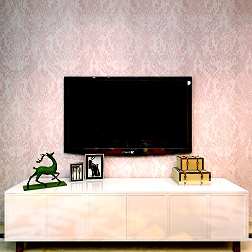 Euro HANMERO®Europa Barock romantische warme Importvlies-Tapete Schaum Beflockung vergoldet Mustertapete 0.53m*10m perlpink für Schlafzimmer, Wohnzimmer, Kinderzimmer - 3