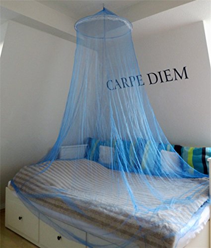 Mosquito Net Fly Mosquito Net for Single or double beds Light Blue